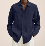 Cotton Linen Straight Fit Shirt for Men | Summer Casual