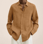 Cotton Linen Straight Fit Shirt for Men | Summer Casual