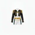 Black White and Gold K-Pop Hero Two Piece Fancy Dress Costume for Boys