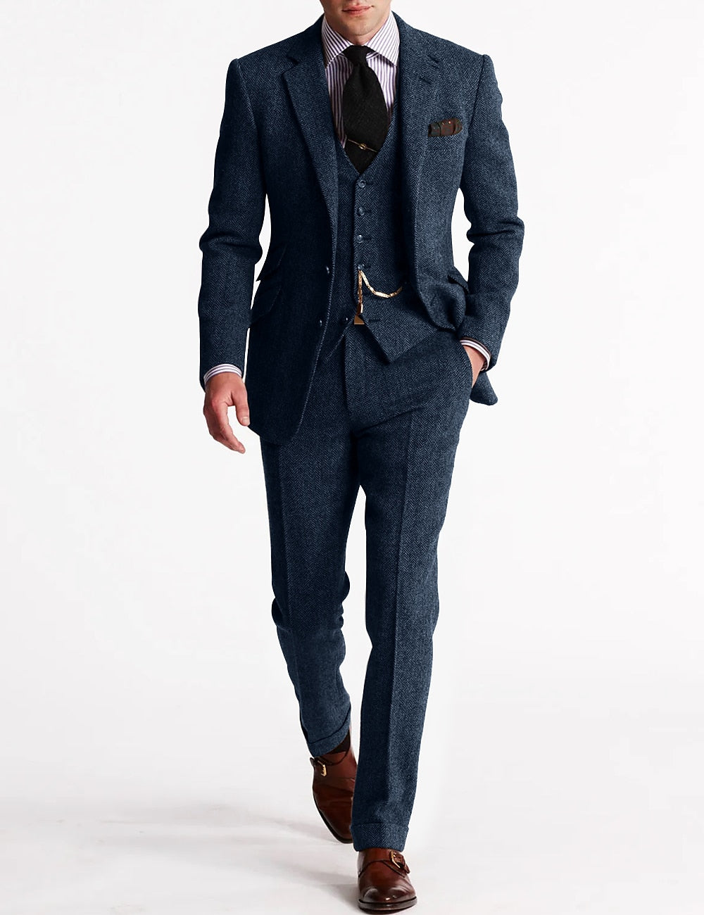 Slim Fit Two Piece Business Suit Set for Men | Formal Office Wear