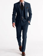 Slim Fit Two Piece Business Suit Set for Men | Formal Office Wear