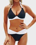 Women Bikini | Halter Neck Triangle Top Mid Rise