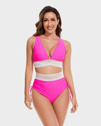Women Bikini | Halter V Neck High Waist Side Tie