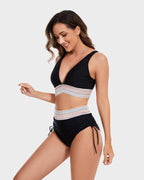 Women Bikini | Halter V Neck High Waist Side Tie