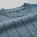 Ribbed Knit Long Sleeve T-Shirt for Men