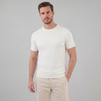 Ribbed Knit Long Sleeve T-Shirt for Men