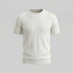 Ribbed Knit Long Sleeve T-Shirt for Men