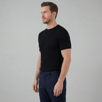Ribbed Knit Long Sleeve T-Shirt for Men