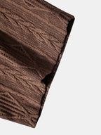 Textured Camp Collar Short Sleeve Shirt for Men