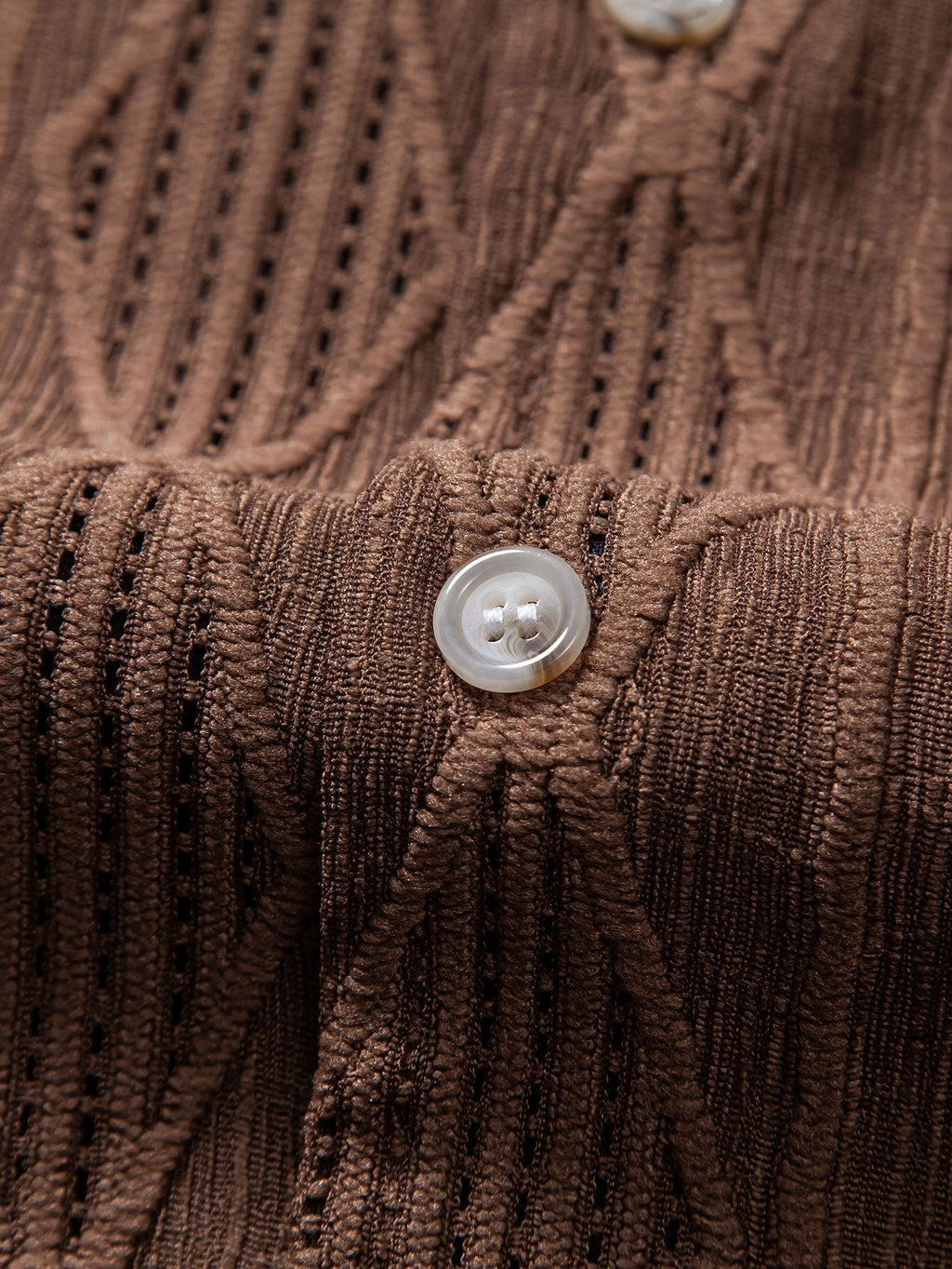 Textured Camp Collar Short Sleeve Shirt for Men
