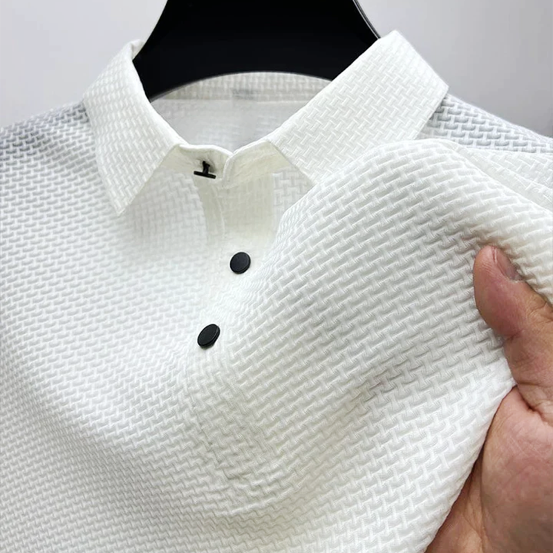 Button Placket Polo Collar Casual Shirt for Men | Summer Everyday Wear