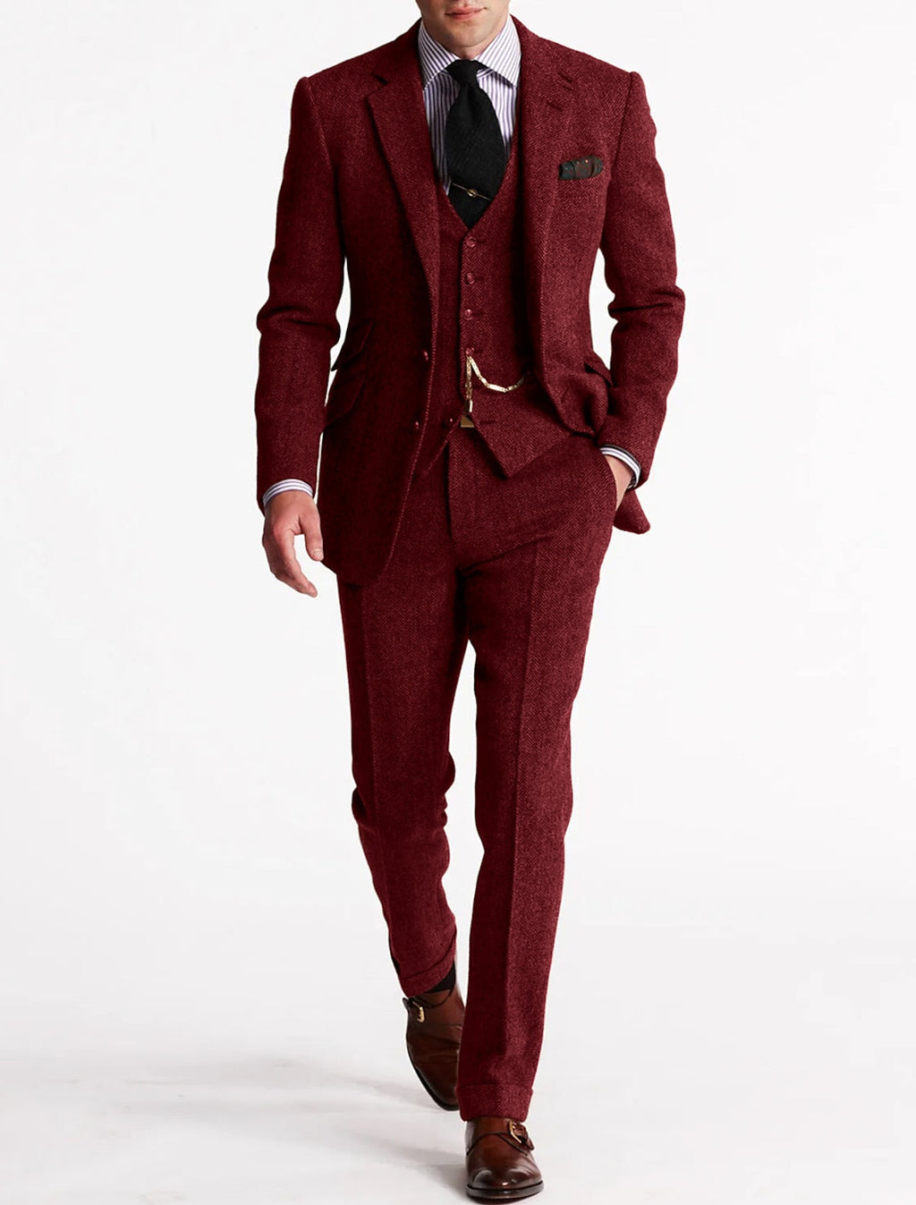Slim Fit Two Piece Business Suit Set for Men | Formal Office Wear