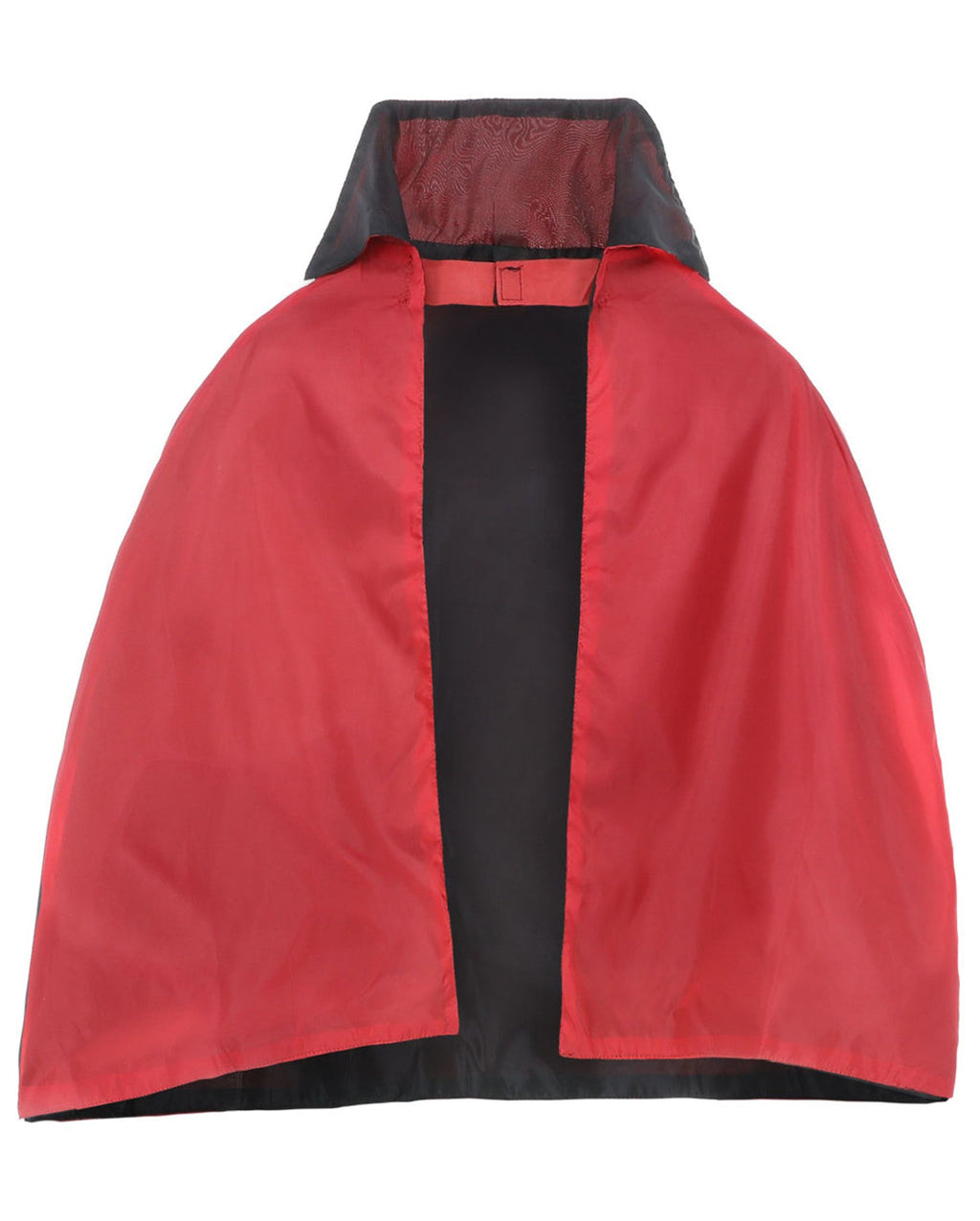 Red Black Reversible Vampire Cape with Stand Collar for Kids Halloween Costume