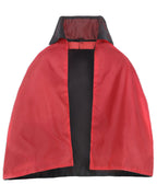 Red Black Reversible Vampire Cape with Stand Collar for Kids Halloween Costume