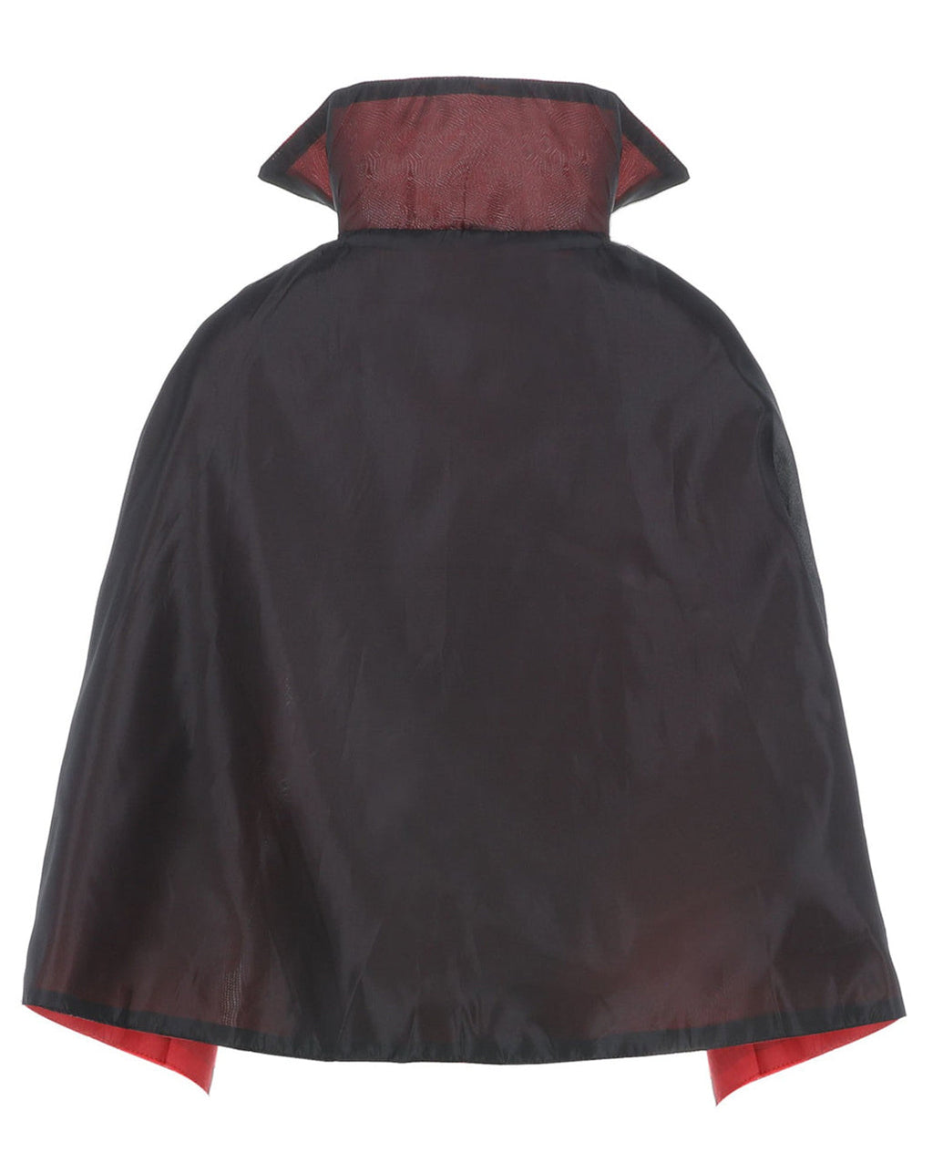 Red Black Reversible Vampire Cape with Stand Collar for Kids Halloween Costume