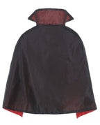 Red Black Reversible Vampire Cape with Stand Collar for Kids Halloween Costume