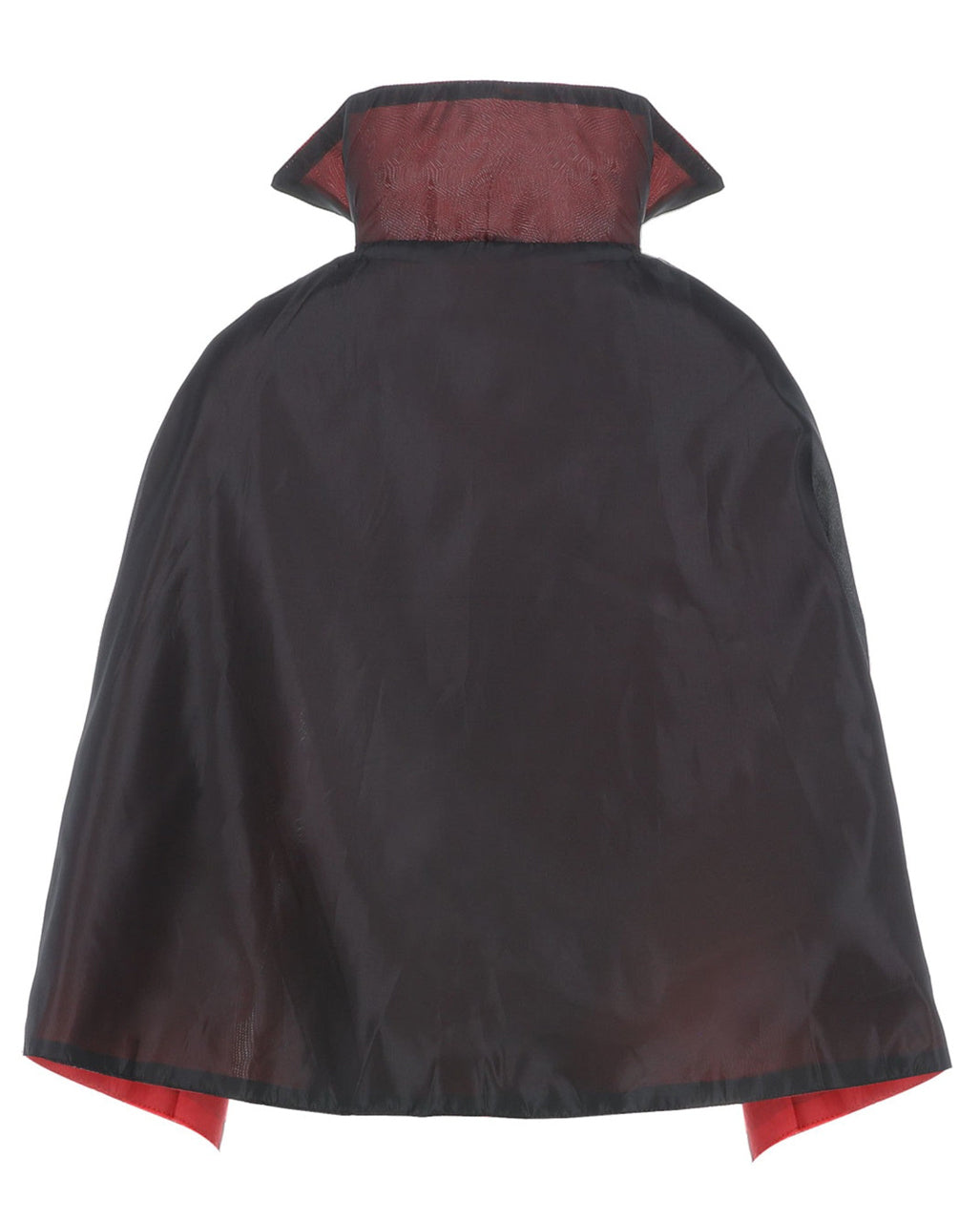 Red Black Reversible Vampire Cape with Stand Collar for Kids Halloween Costume