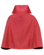 Red Black Reversible Vampire Cape with Stand Collar for Kids Halloween Costume