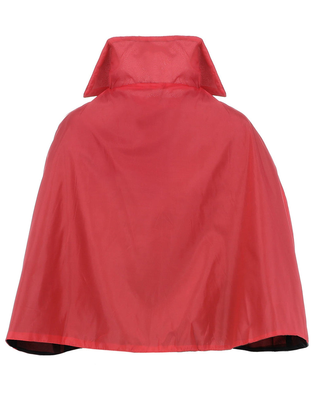 Red Black Reversible Vampire Cape with Stand Collar for Kids Halloween Costume