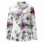 Abstract Print Split Neck Blouse for Women