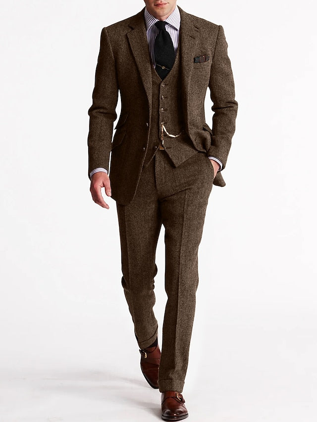 Slim Fit Two Piece Business Suit Set for Men | Formal Office Wear